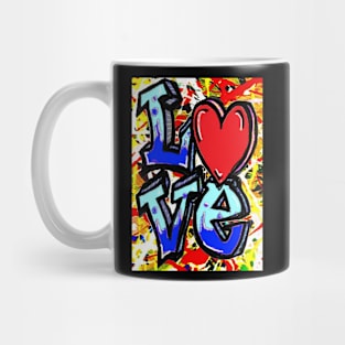 pop art love spray Mug